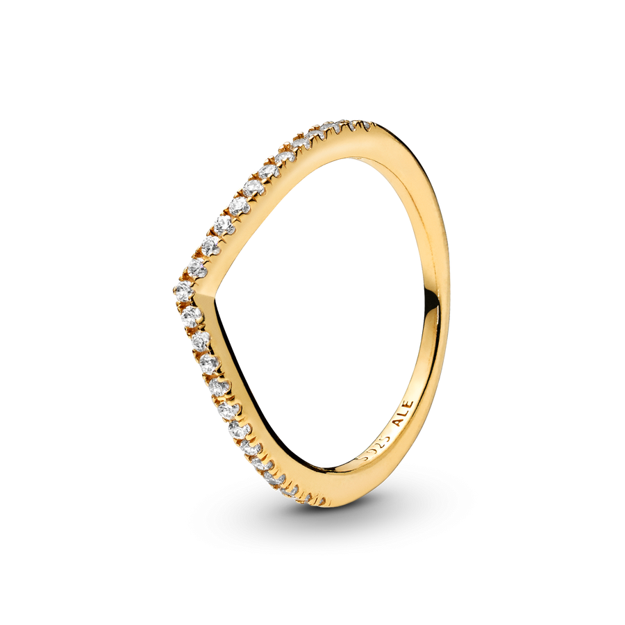 Sparkling Wishbone Ring