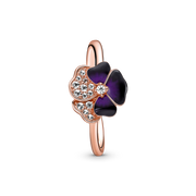 FINAL SALE - Deep Purple Pansy Flower Ring