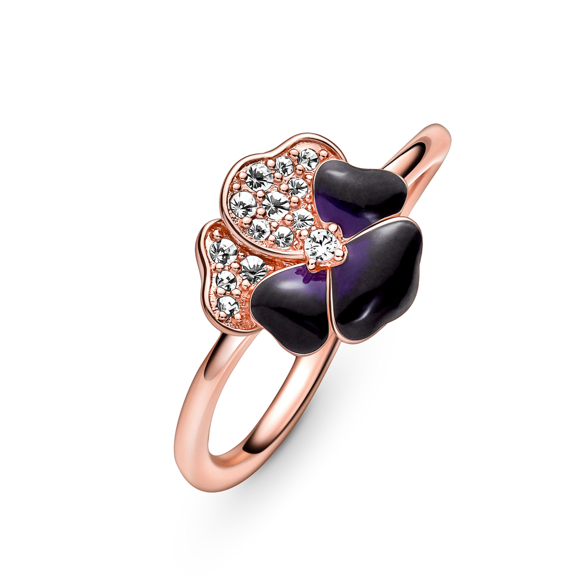 FINAL SALE - Deep Purple Pansy Flower Ring