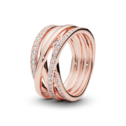 Sparkling & Polished Lines Ring