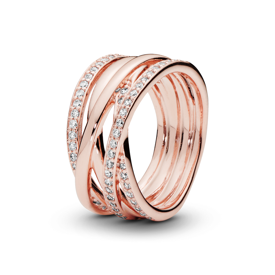 Sparkling & Polished Lines Ring