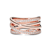 Sparkling & Polished Lines Ring