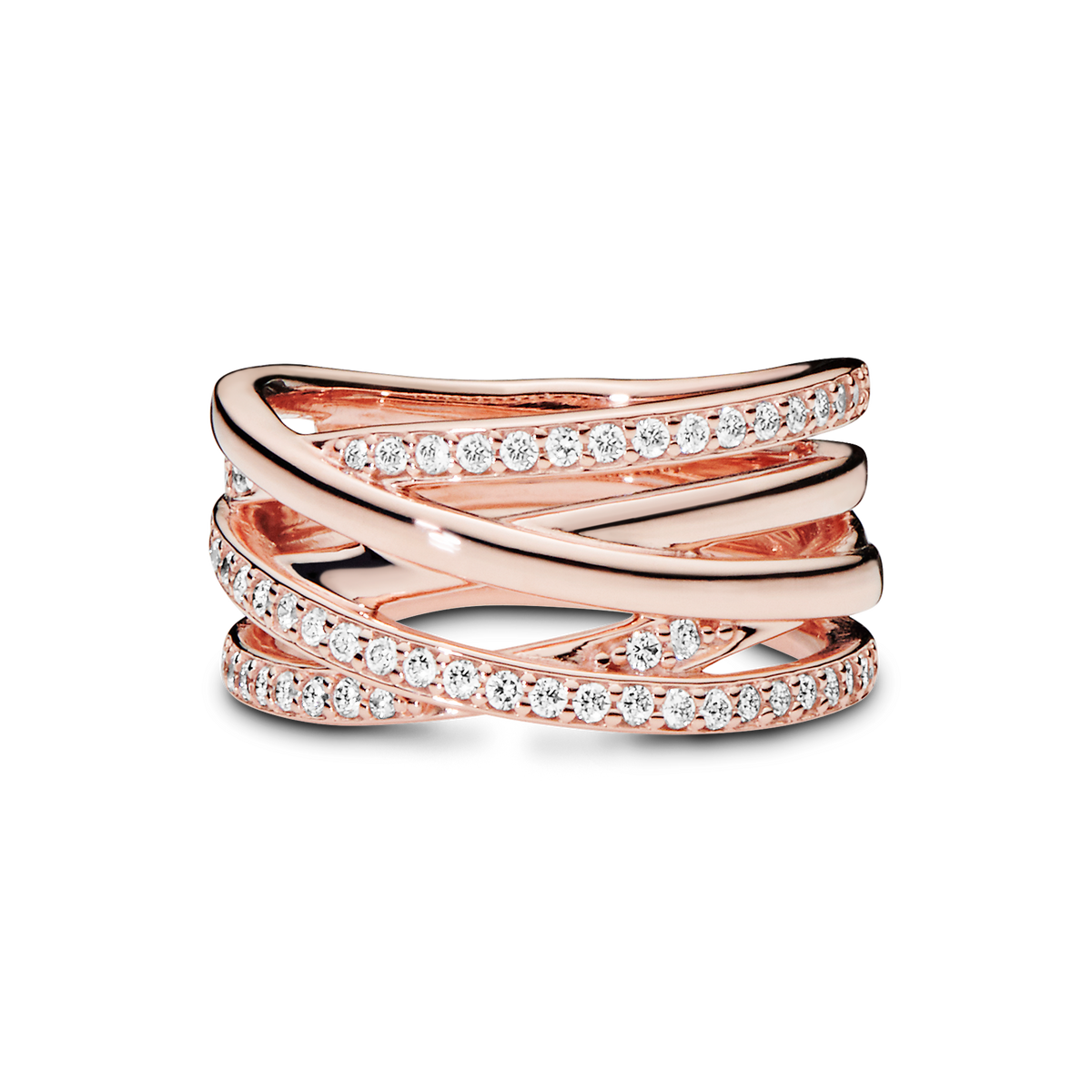 Sparkling & Polished Lines Ring