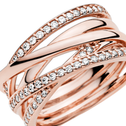 Sparkling & Polished Lines Ring