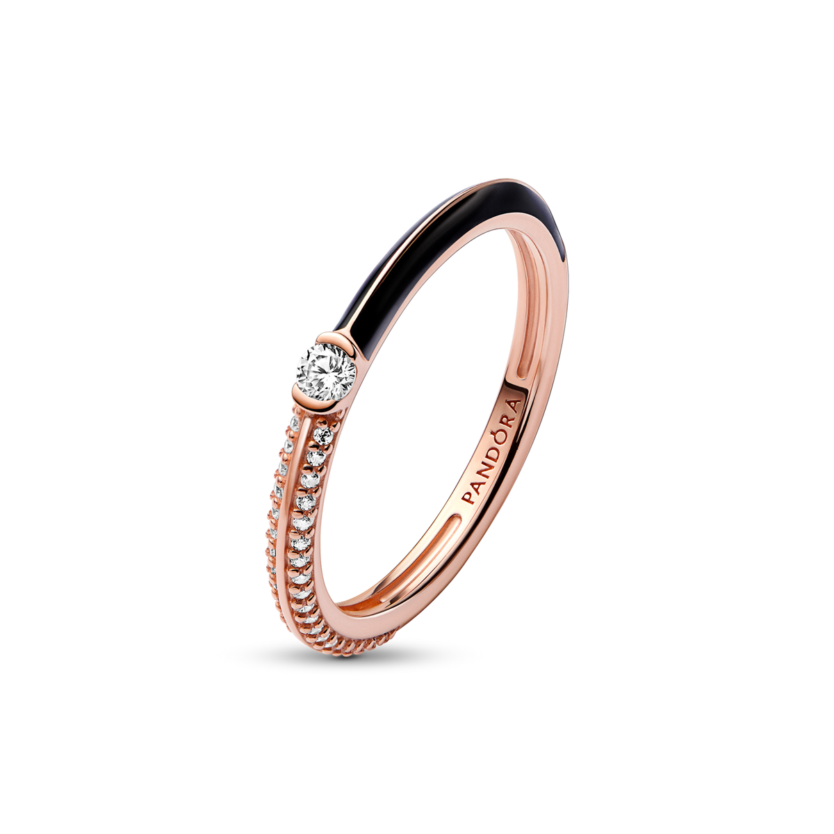 FINAL SALE - Pandora ME Pavé & Black Dual Ring