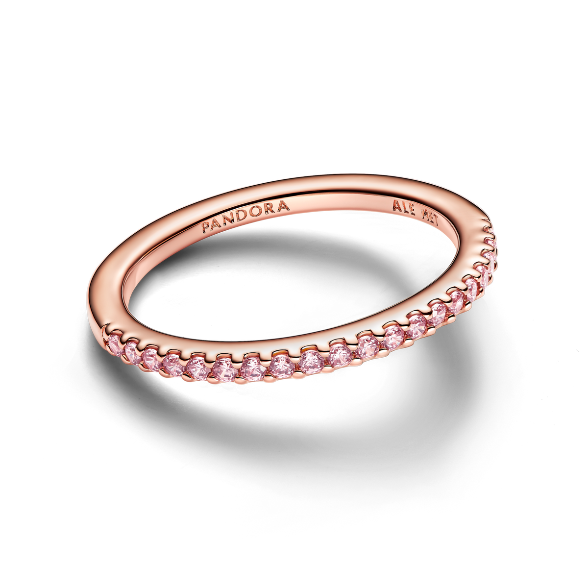 Sparkling Pink Band Ring