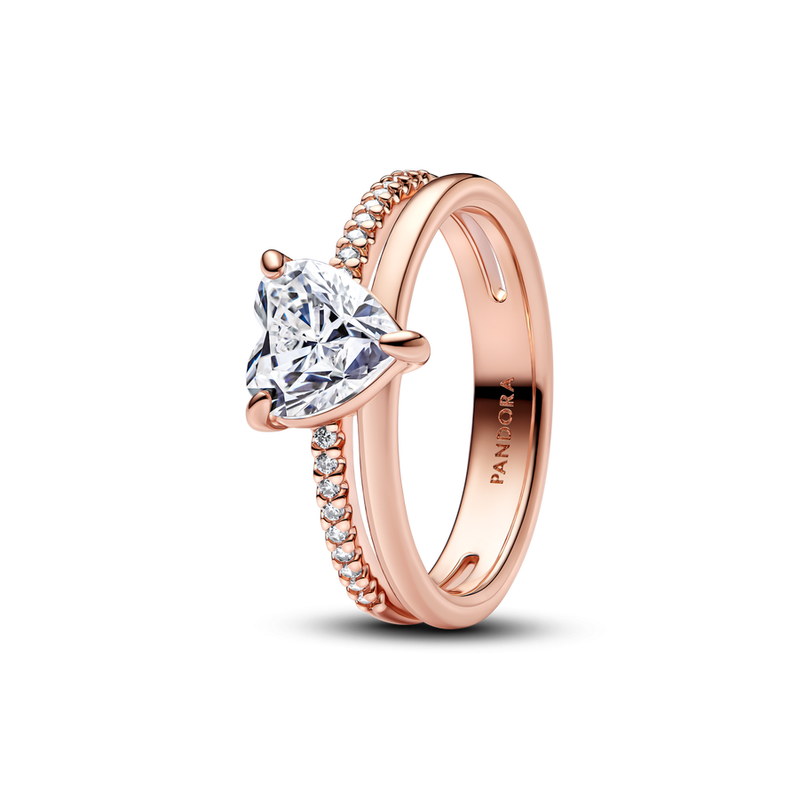 Double Band Heart Ring