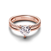 Double Band Heart Ring