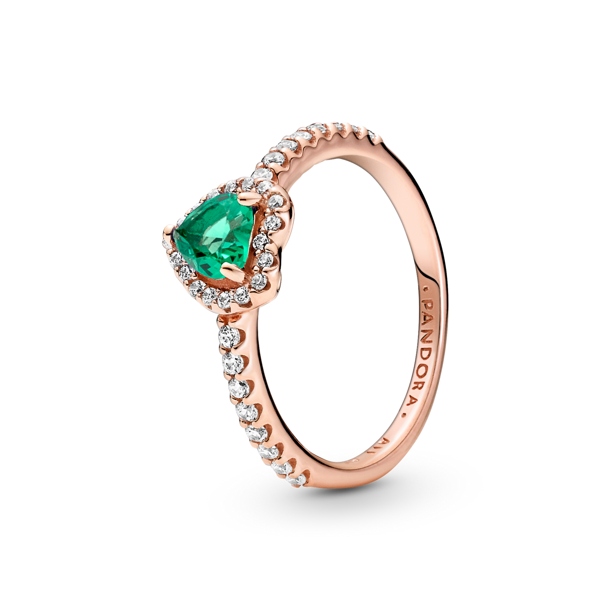 Sparkling Elevated Heart Ring