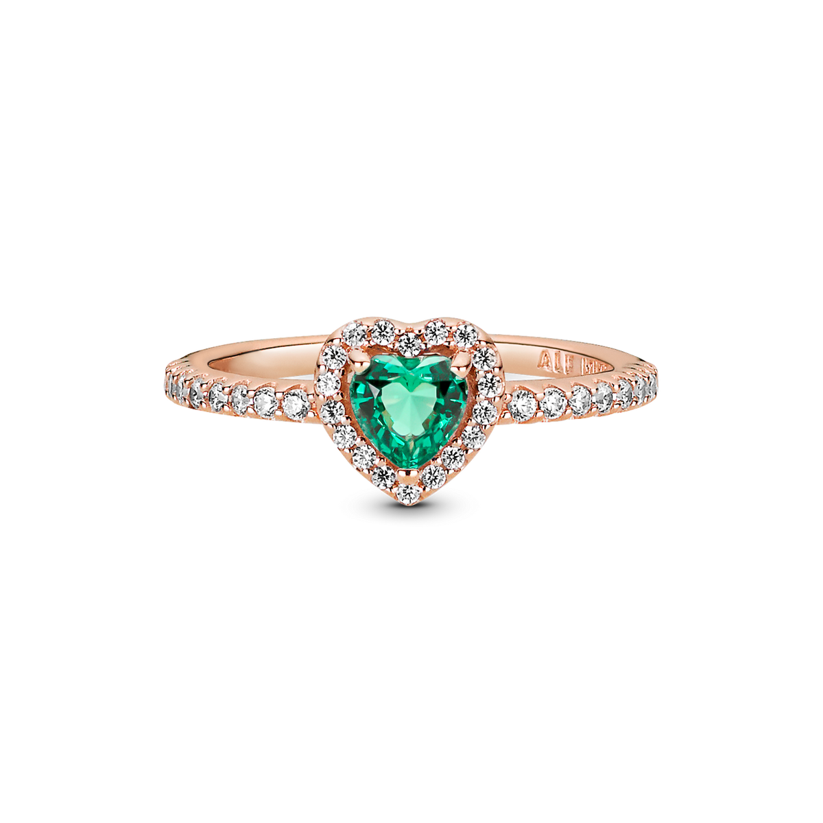 Sparkling Elevated Heart Ring