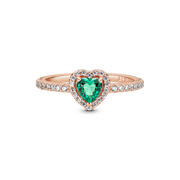 Sparkling Elevated Heart Ring