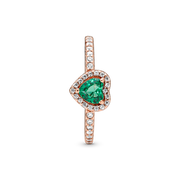 Sparkling Elevated Heart Ring