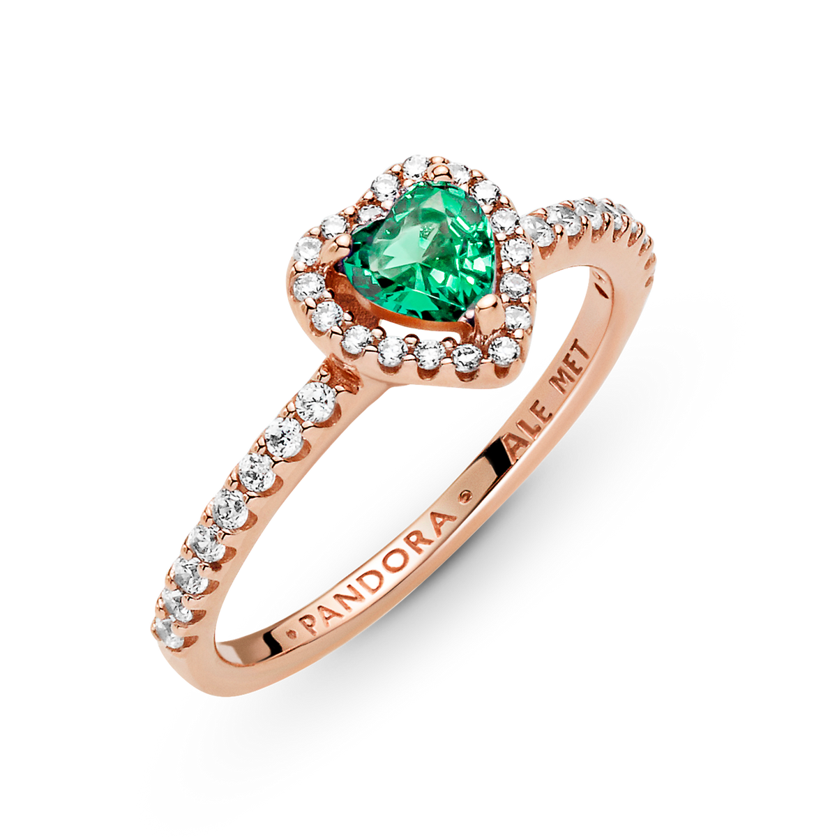 Sparkling Elevated Heart Ring