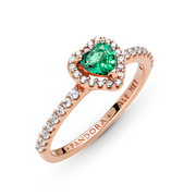 Sparkling Elevated Heart Ring