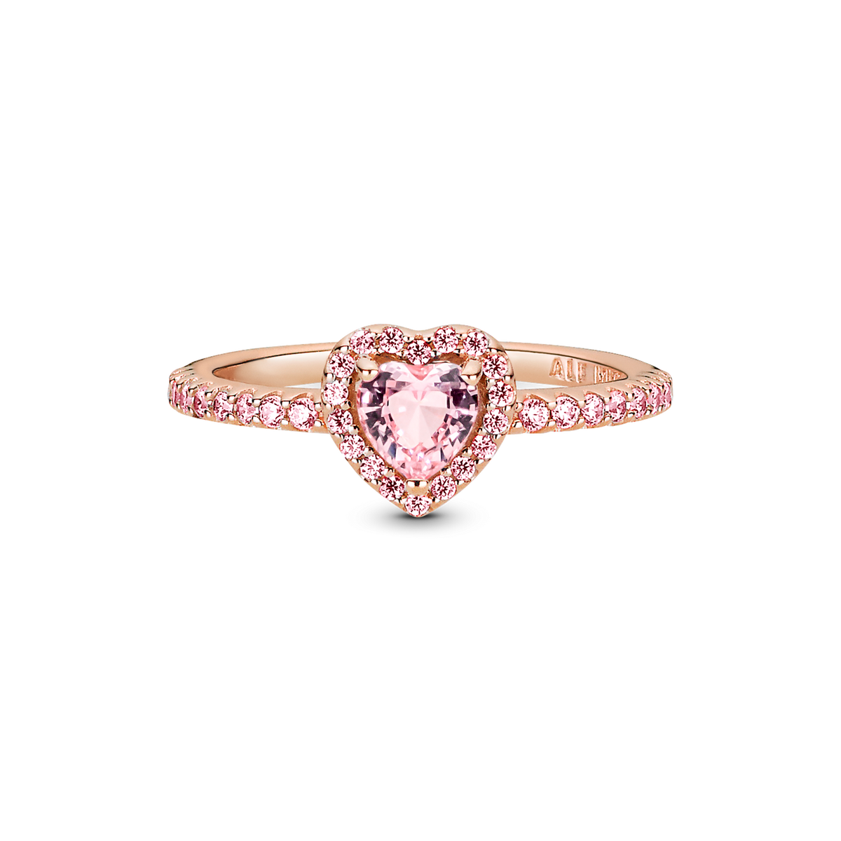 Sparkling Elevated Heart Ring