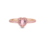 Sparkling Elevated Heart Ring