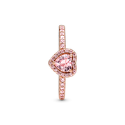 Sparkling Elevated Heart Ring