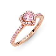 Sparkling Elevated Heart Ring
