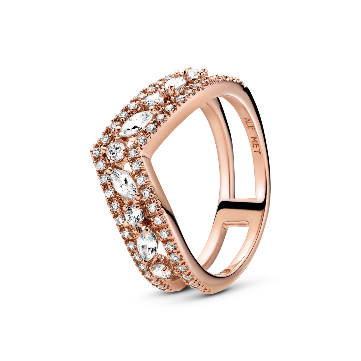 FINAL SALE - Sparkling Marquise Double Wishbone Ring