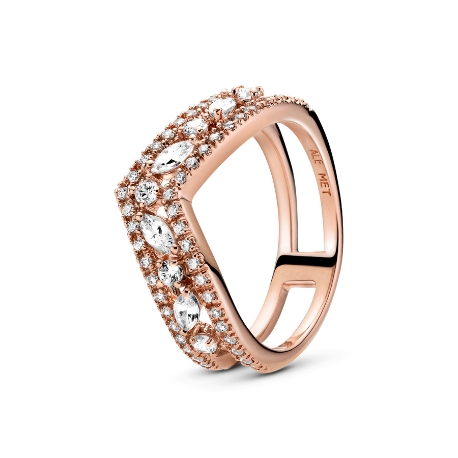 FINAL SALE - Sparkling Marquise Double Wishbone Ring