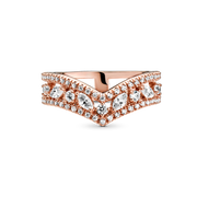 FINAL SALE - Sparkling Marquise Double Wishbone Ring