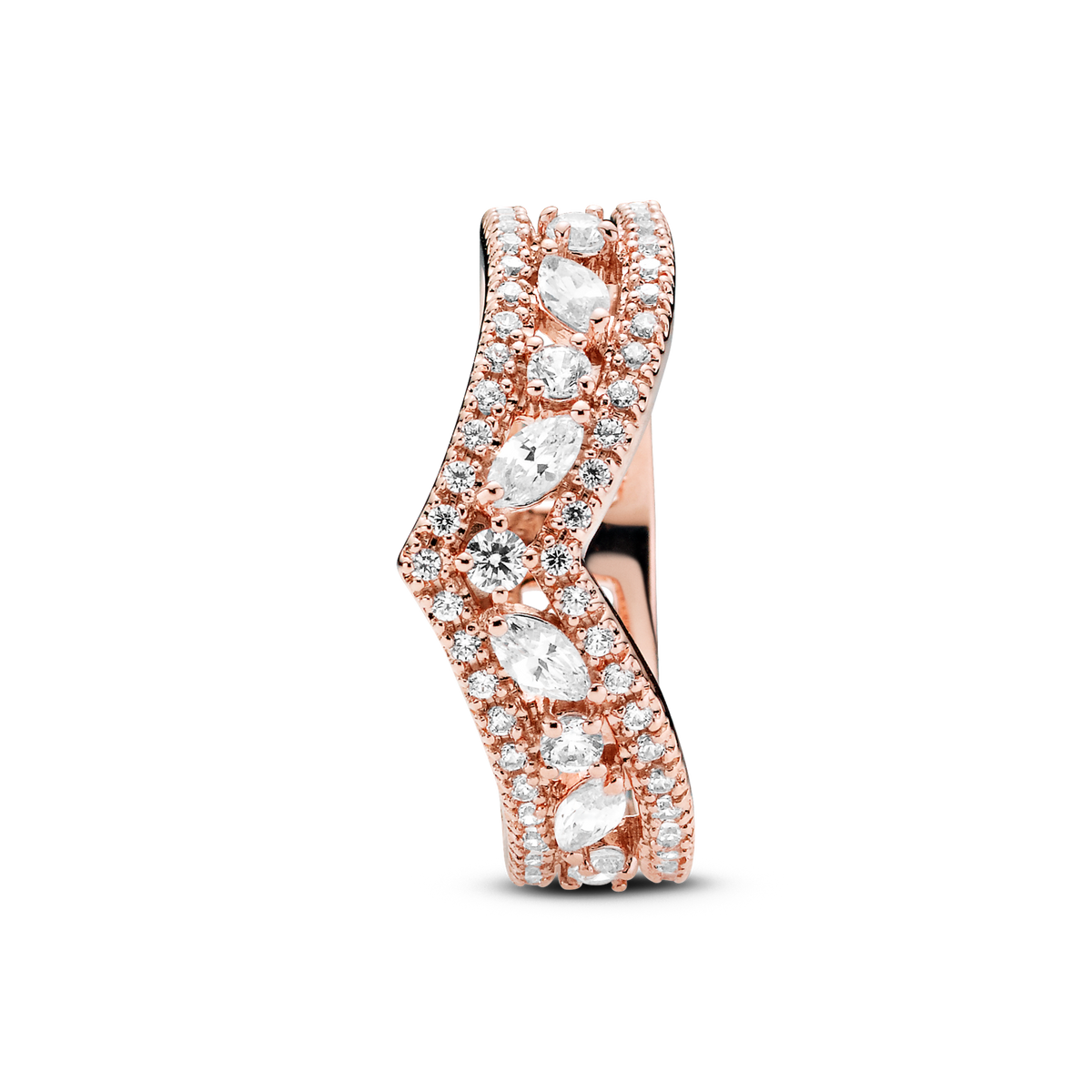 FINAL SALE - Sparkling Marquise Double Wishbone Ring