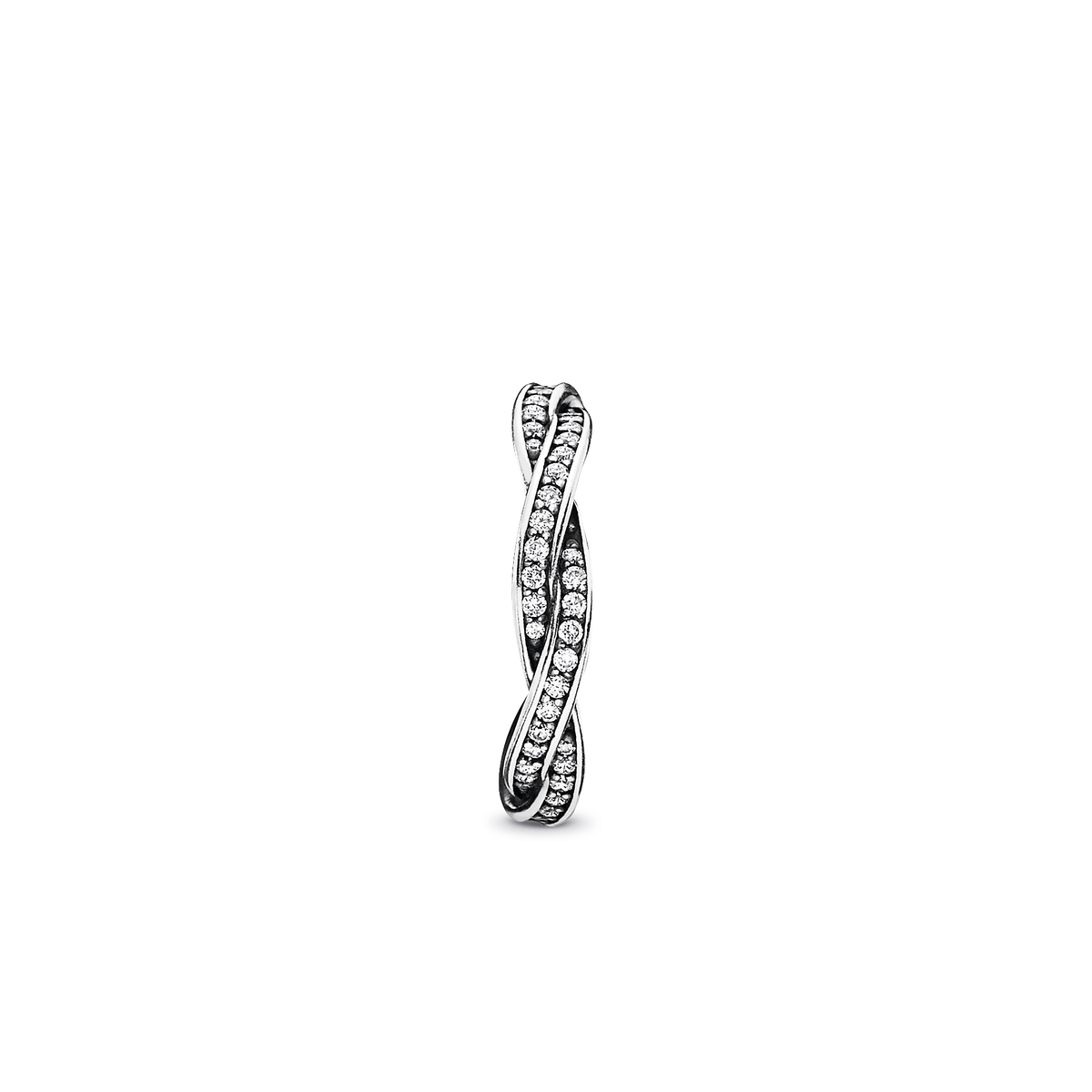 Sparkling Twisted Lines Ring