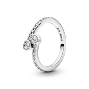 Two Sparkling Hearts Ring