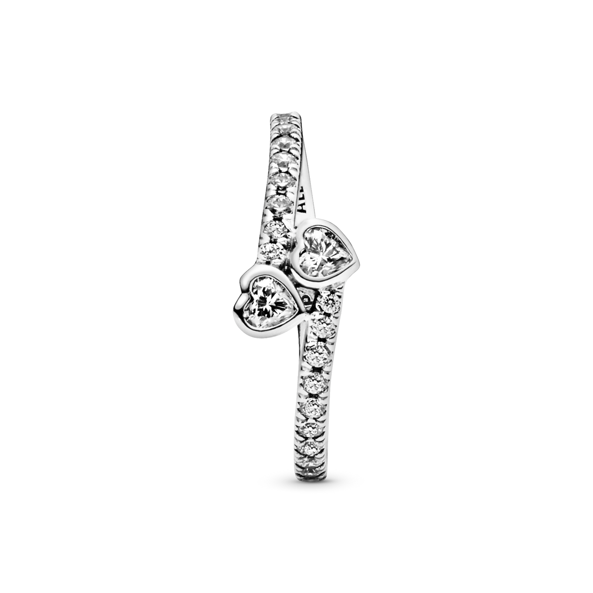 Two Sparkling Hearts Ring