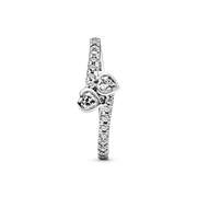 Two Sparkling Hearts Ring