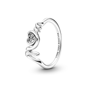 Mom Pavé Heart Ring