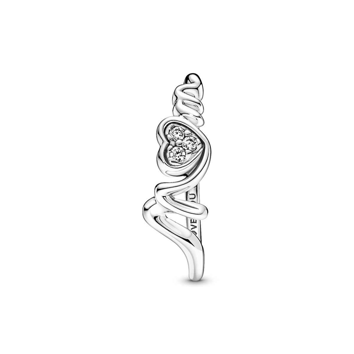 Mom Pavé Heart Ring