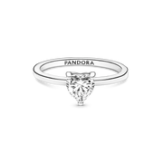Sparkling Heart Solitaire Ring