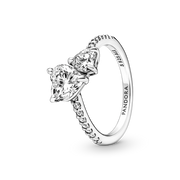 Double Heart Sparkling Ring