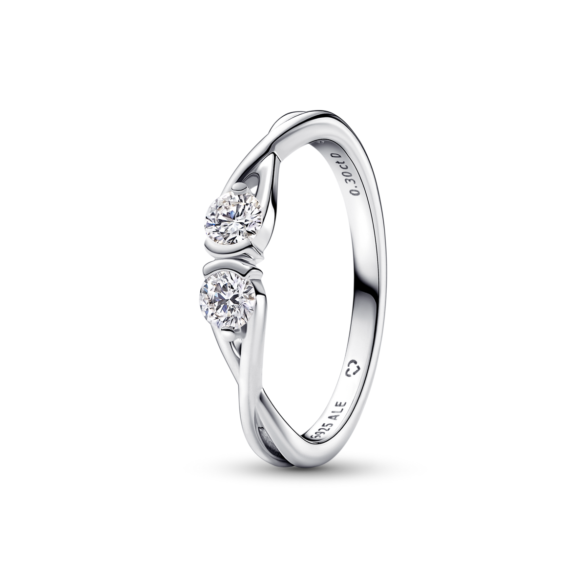 Pandora Infinite Sterling Silver Double-Facing Lab-grown Diamond Ring