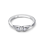 Pandora Infinite Sterling Silver Double-Facing Lab-grown Diamond Ring