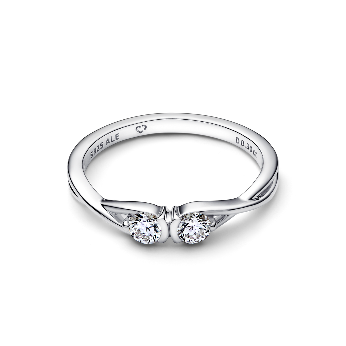 Pandora Infinite Sterling Silver Double-Facing Lab-grown Diamond Ring