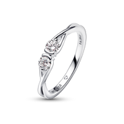 Pandora Infinite Sterling Silver Double-Facing Lab-grown Diamond Ring
