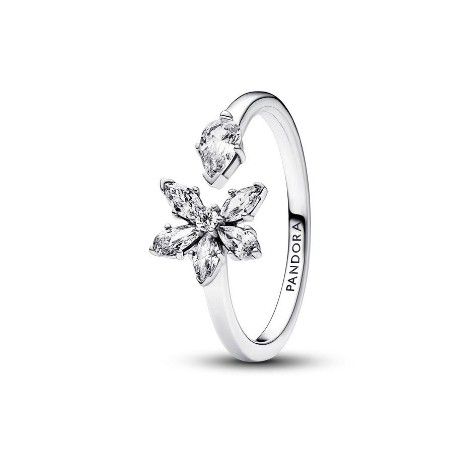 Sparkling Herbarium Cluster Open Ring