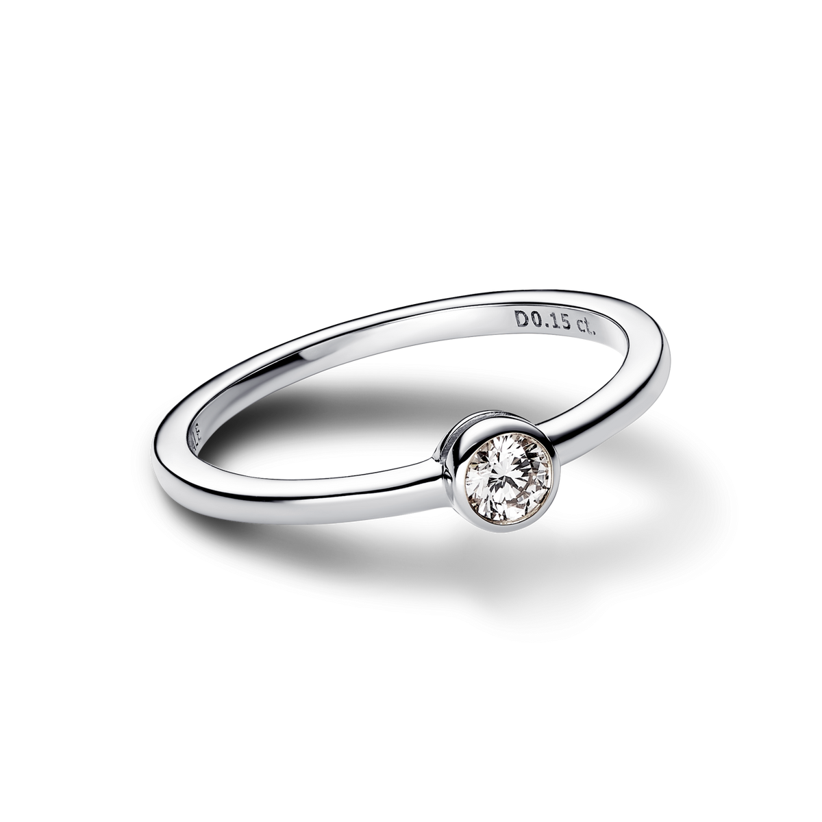 Pandora Era Bezel Sterling Silver Lab-grown Diamond Ring