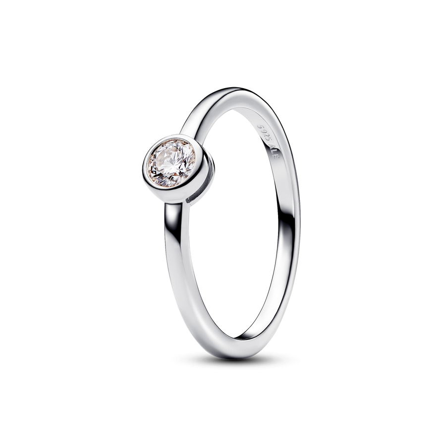 Pandora Era Bezel Sterling Silver Lab-grown Diamond Ring