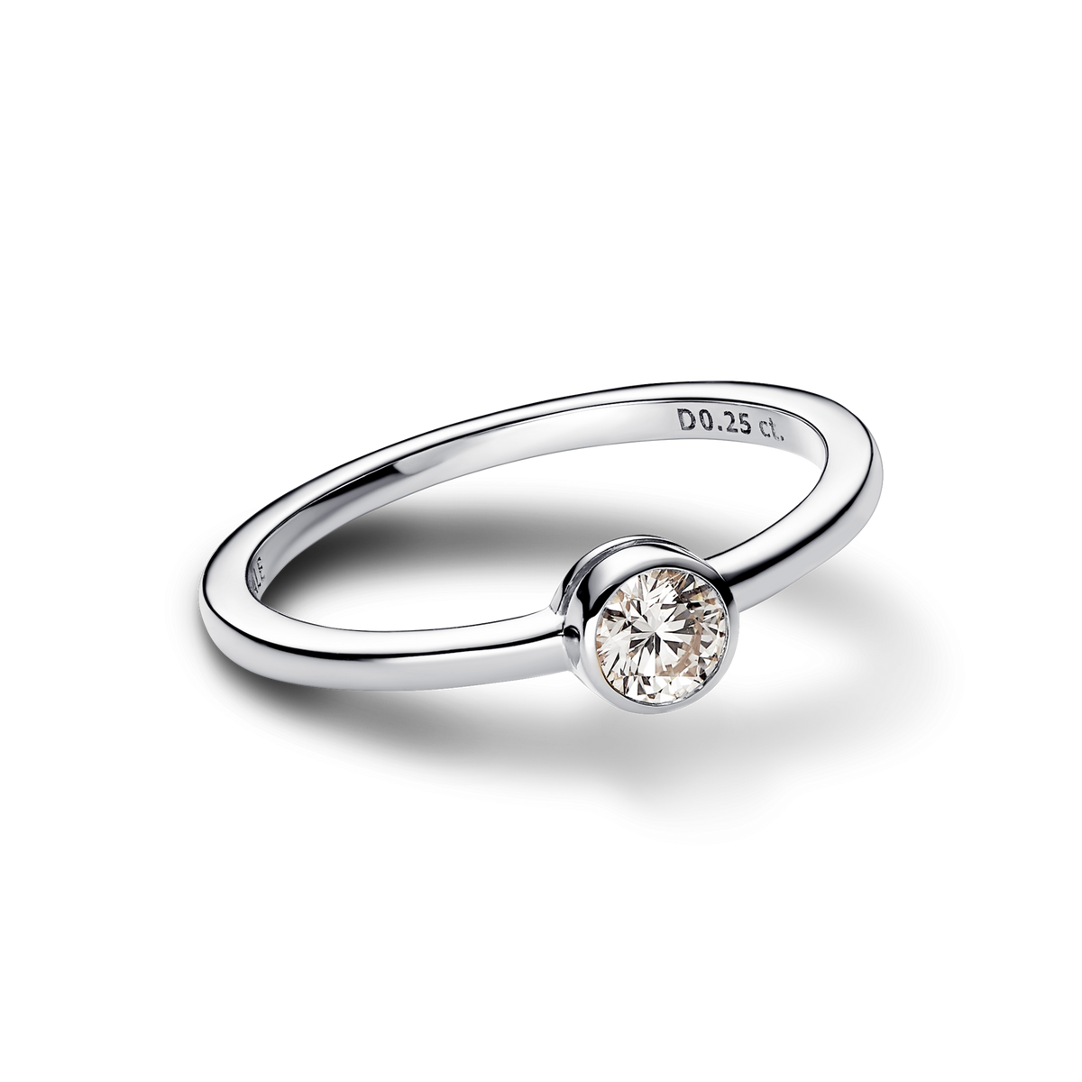 Pandora Era Bezel Sterling Silver Lab-grown Diamond Ring