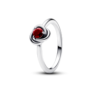 FINAL SALE - January Red Eternity Circle Ring