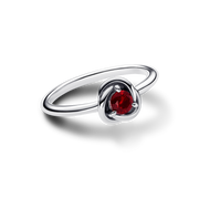 FINAL SALE - January Red Eternity Circle Ring
