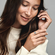 FINAL SALE - March Sea Aqua Blue Eternity Circle Ring