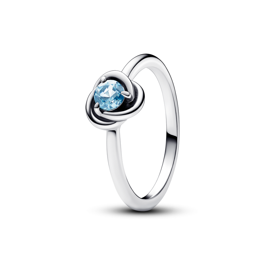 FINAL SALE - March Sea Aqua Blue Eternity Circle Ring