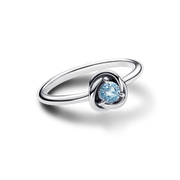 FINAL SALE - March Sea Aqua Blue Eternity Circle Ring