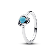 FINAL SALE - December Turquoise Blue Eternity Circle Ring