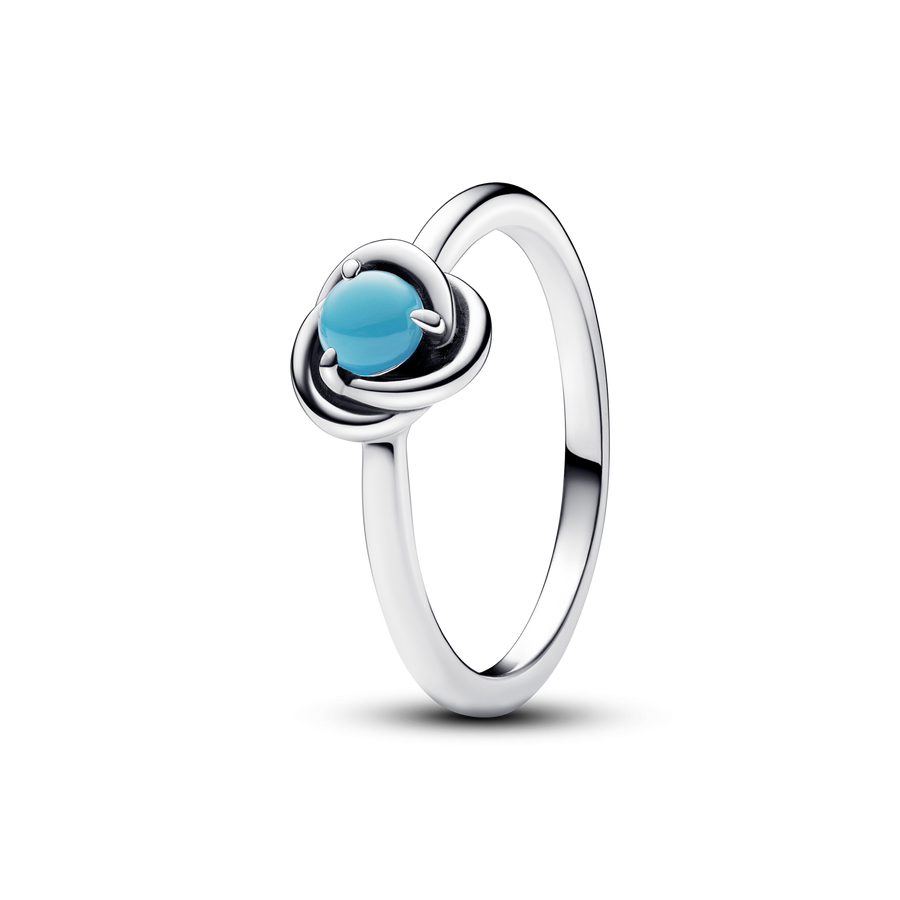 FINAL SALE - December Turquoise Blue Eternity Circle Ring