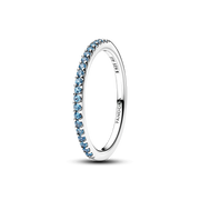 Sparkling Aquamarine Half-Eternity Band Ring
